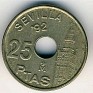 25 Pesetas Spain 1992 KM# 904. Uploaded by Granotius